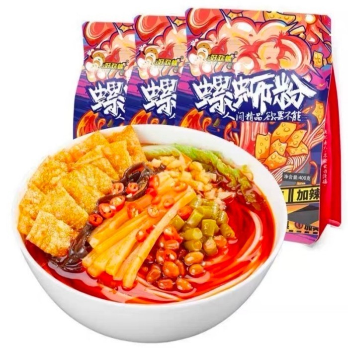 

Hao Huan Luo Luosifen 好欢罗螺蛳粉 Mie Bekicot Rice Noodles - 400g