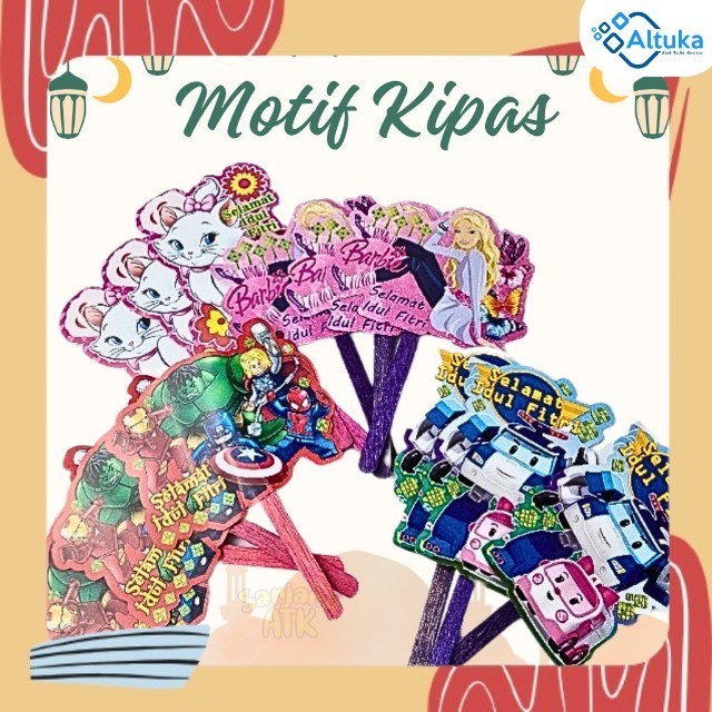 

(5 Pcs) Amplop Idul Fitri Kipas Motif Funcy Murah