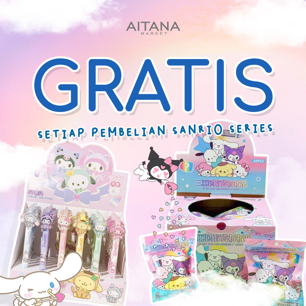 

Koleksi Hadiah Gratis Bolpen Dan Blind Box Sanrio Lucu Setiap Pembelian Sanrio Series Di Aitana