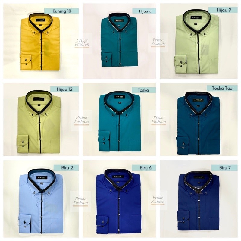 ALISAN Lengan Panjang - Kombinasi / ALISAN Kombinasi Slim Fit / ALISAN Slimfit / ALISAN Kuning - ALI