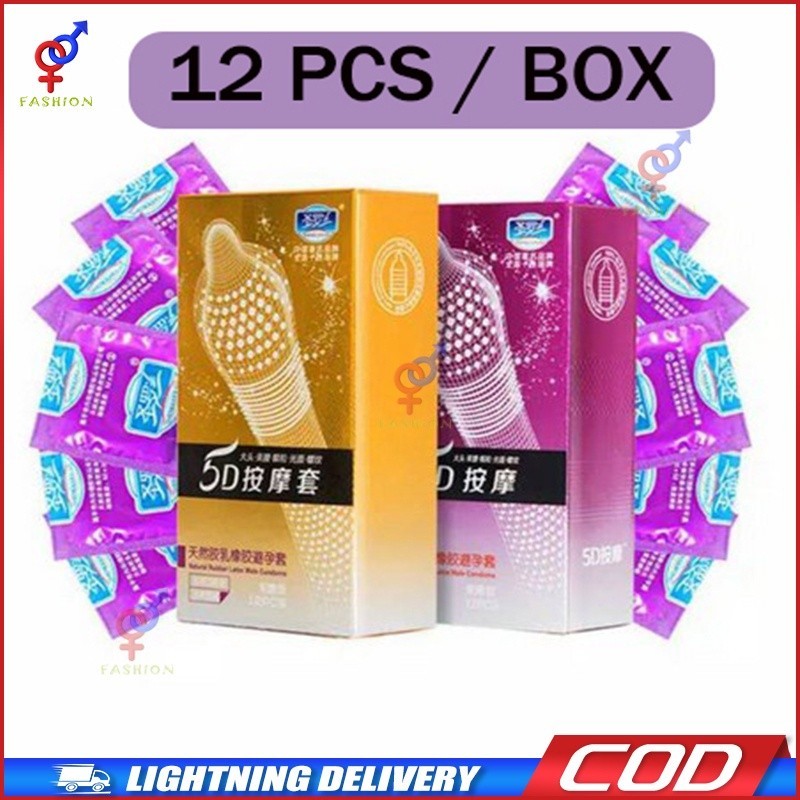 Kondom Latex Bergerigi Berduri 5D Tekstur Dotted Condom Thread Ribbed Silicon Elastis Bergerigi Halu