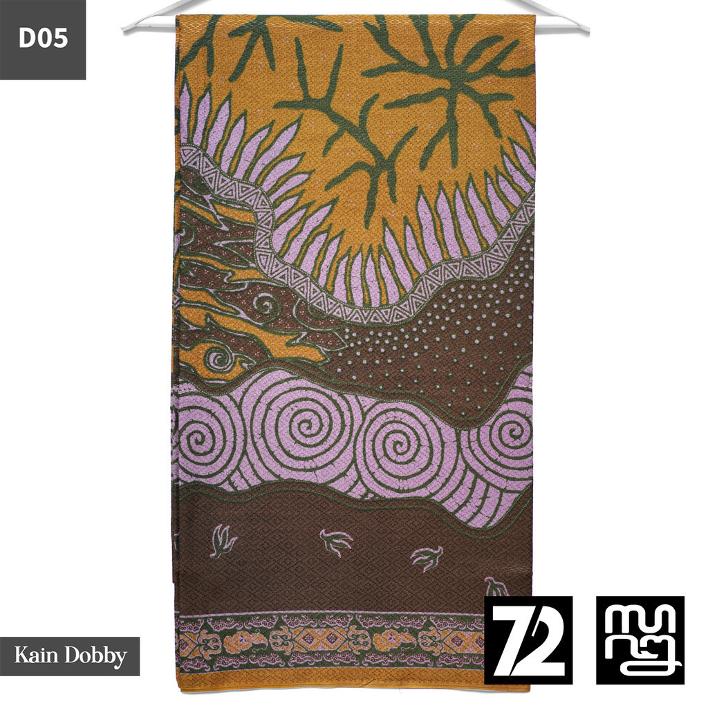 KAIN BATIK PREMIUM Bahan Dobby Motif Lapis Warna Kuning Cokelat 724680 Cap 72 Jarik Jarit Samping Ke