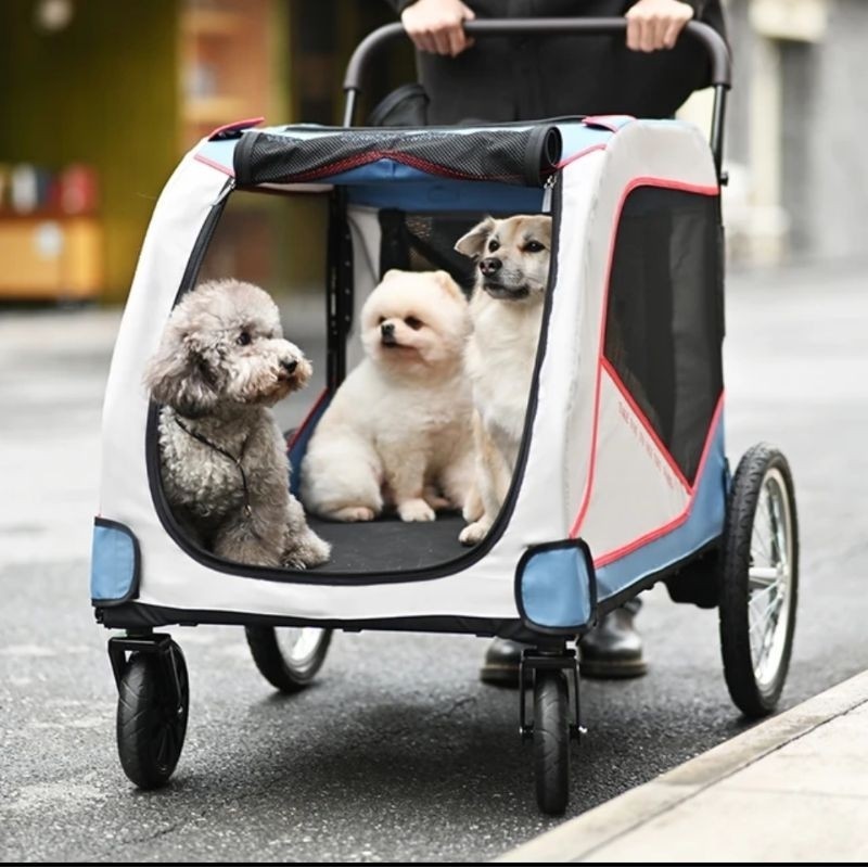 Stroller Anjing Kucing /Trolley Hewan /Tas Anjing / Pet Stoller SUPER BESAR