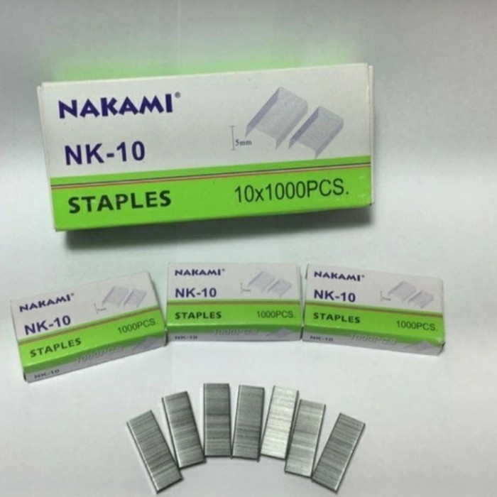 

MT✅ ANAK HEKTER NK 10 / ISI STAPLES NAKAMI NK-10 Isi 10 Atau 1000pcs GS GM NO 10