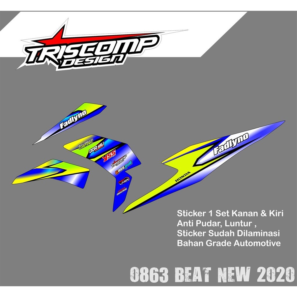 STRIPING BEAT NEW 2020 VARIASI LIS STIKER BEAT NEW MOTIF COD / VARIASI HONDA BEAT NEW/DELUXE STRIPIN