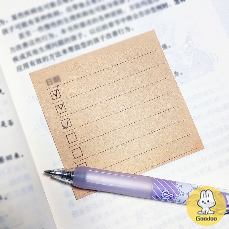 

Kertas Kraft Grid Tekstur Sederhana Note Book Siswa Pesan Memo Paper Note Pads - GOOD