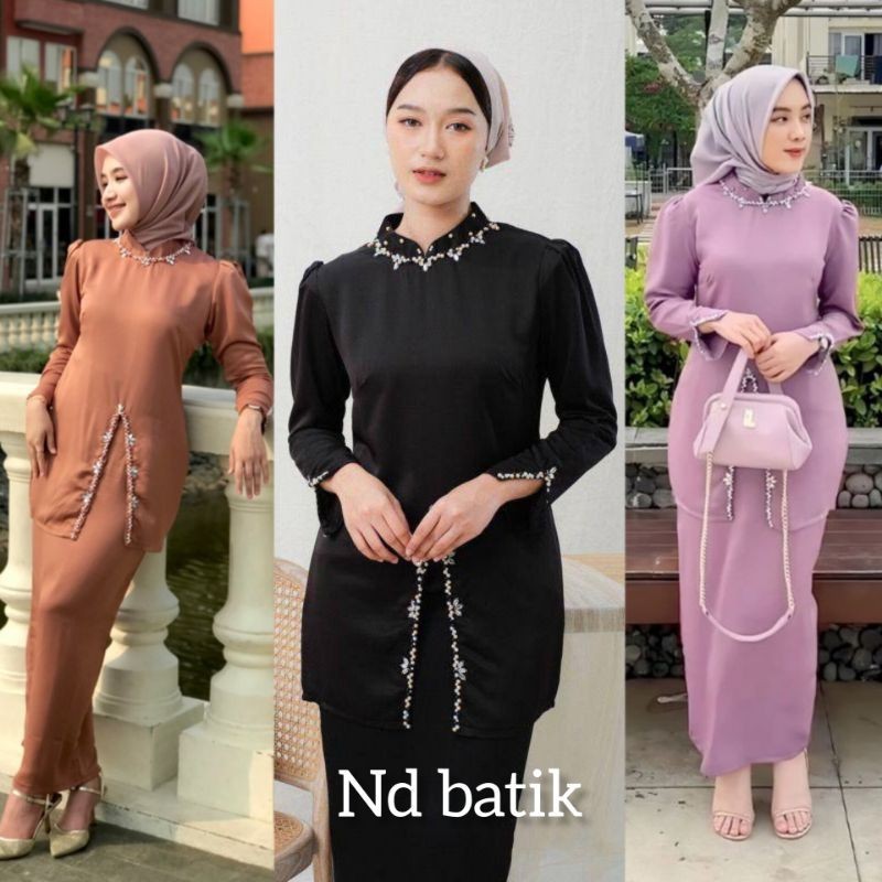 GAMIS WANITA UNTUK LEBARAN- ADA JUMBO Set Baju Kurung Melayu Malaysia Dress Kondangan Terbaru Baju P