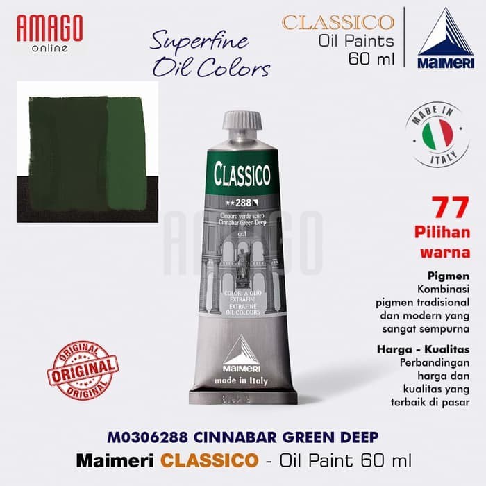 

MAIMERI Classico - Oil Paint - Cinnabar Green Deep - 60ml - M0306288