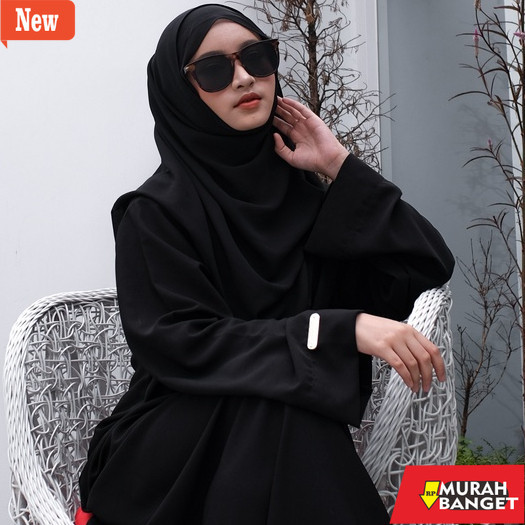 abaya lebaran ala Turkey- (BISA COD) ABAYA HITAM / DRESS GAMIS ABAYA TURKEY TERBARU / UKURAN S M L X