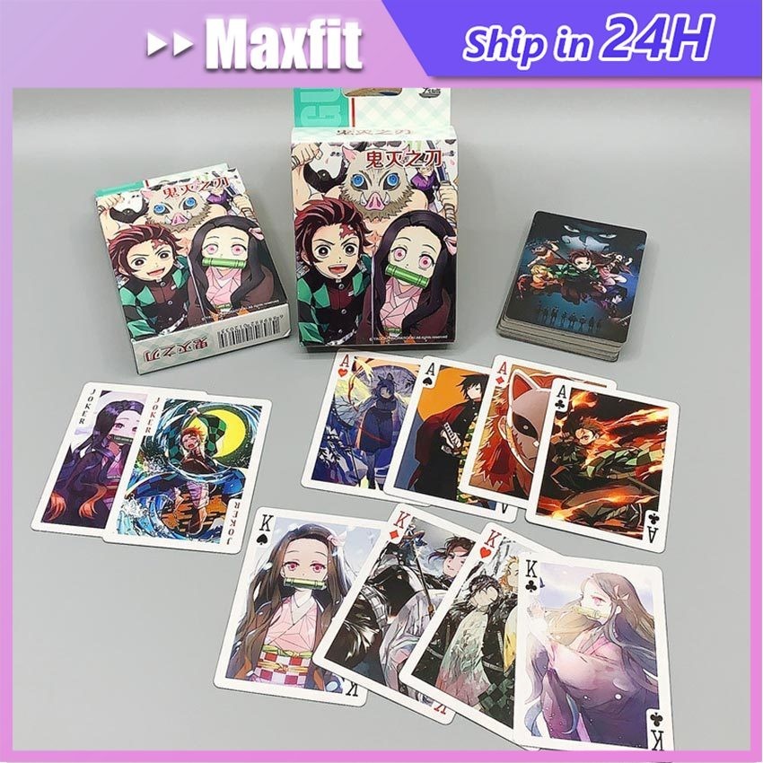 Kartu Poker Anime Demon Slayer Kartu Remi Karakter Lucu Poker Playing Card Anti Air