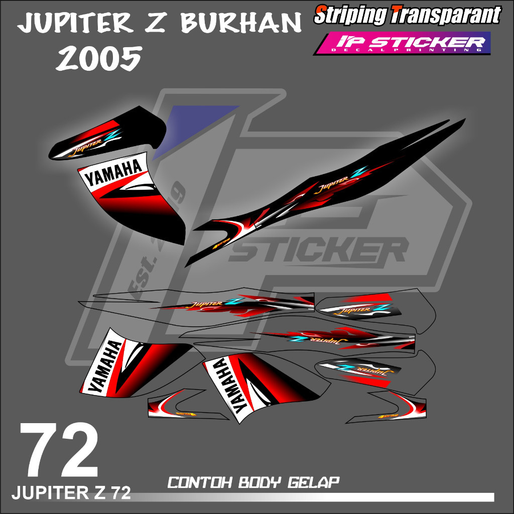 

JUPITER Z BURHAN 2005 (COD) STIKER STRIPING MOTOR YAMAHA JUPITER Z BURHAN - STIKER LIST GRAFIK SIMPLE WARNA VARIASI DESAIN RACING HOLOGRAM DAN TRANSPARAN BISA COD IP.KODE 72 motorcicle