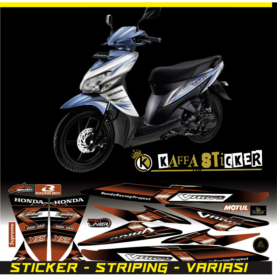 VARIASI Striping Vario 110 Karbu Cw - Striping Variasi List Vario 110 Karbu Cw Racing VARIASI LIS
