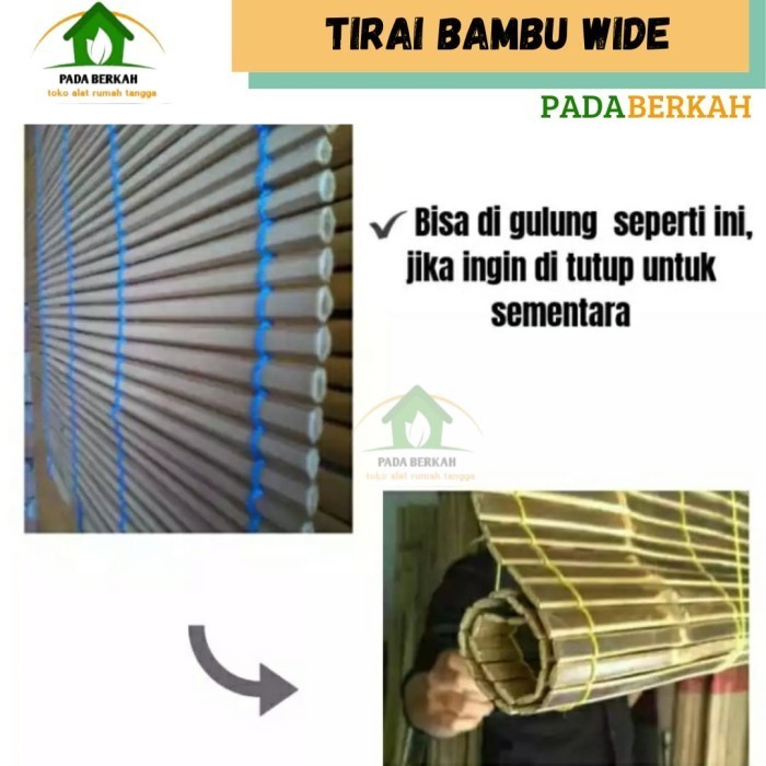 Kerai Bambu Wide Kerai Bambu Gulung Tirai Bambu 2×2 Meter