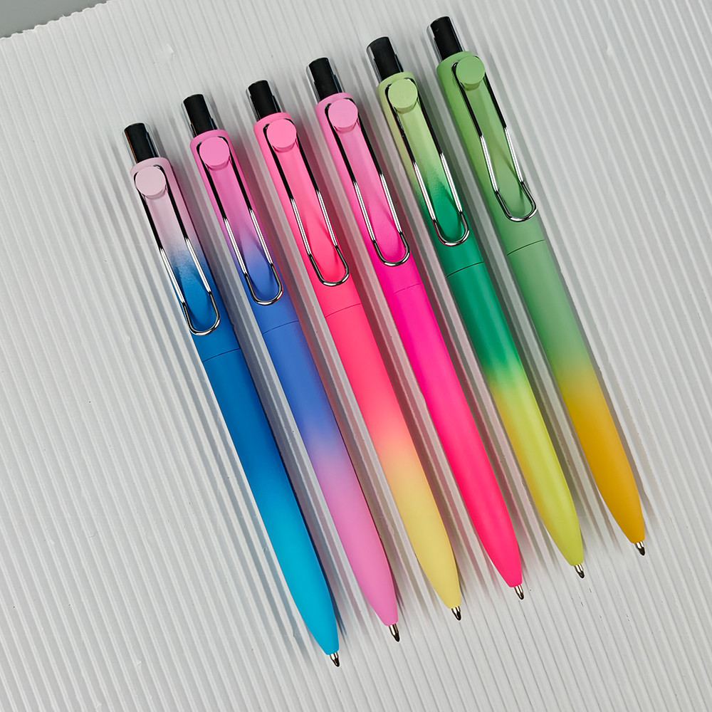 

YF pena pena pulpen plastik warna pelangi logo kustom