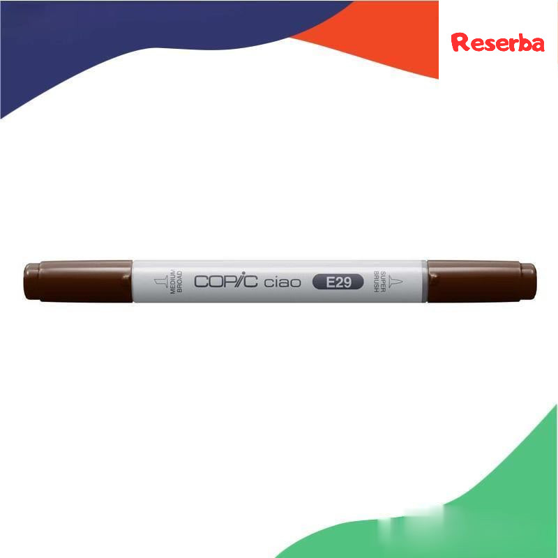 

Copic Ciao Sketch Grafis Marker E29 Burnt Umber Warna Kulit Alcohol Based Refillable Made In Japan (Clearance Sale)