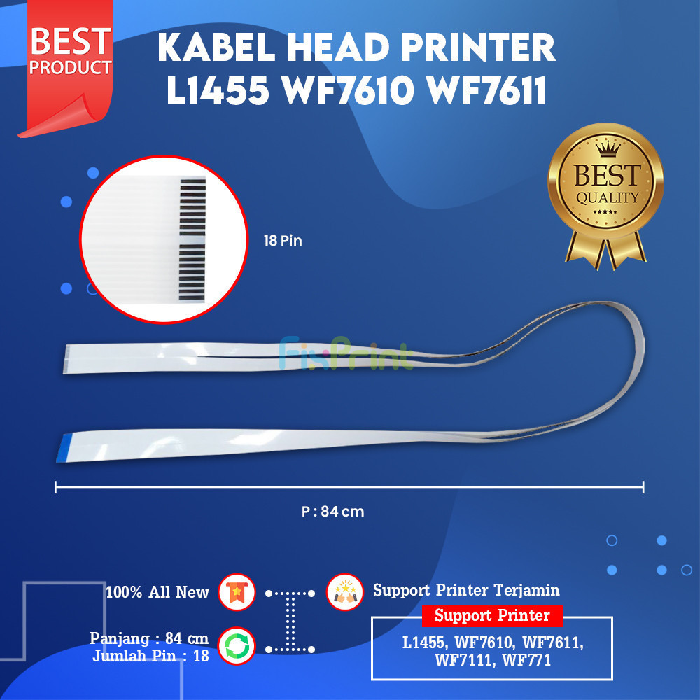 Kabel Head Printer Epson L1455 WF7610 WF7611 WF7111 WF7711 Flexible Print Head WF-7610 WF-7611