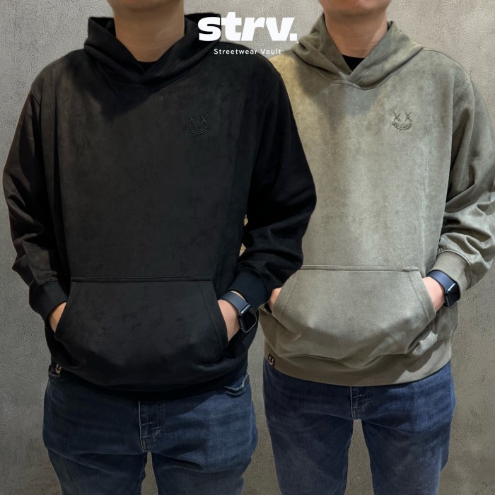 RIC Ricky is Clown Suede Embroidered Logo Hoodie Jacket Original