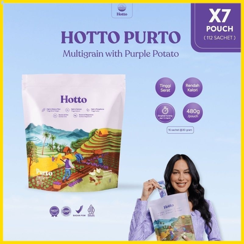 

7 POUCH Hotto Purto Multigrain with Purple Potato (isi 112 Sachet) RENA