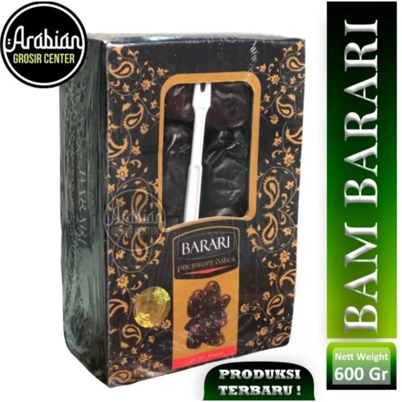 

Kurma Bam Barari Premium 600gr l Korma Anggur Iran Mazafati Dates