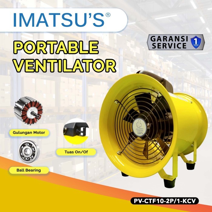 Imatsu Portable Ventilator PV-CTF10 10 Inch Ventilator Blower Kipas Eksos