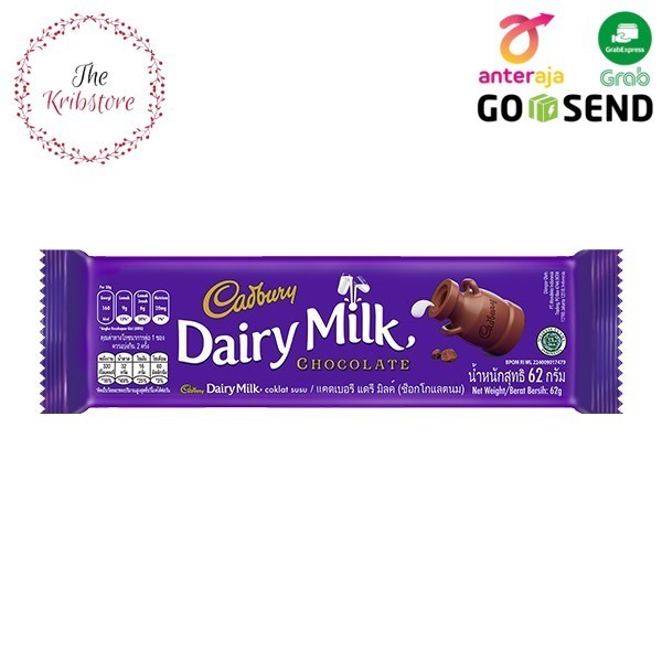 

CADBURY Dairy Milk Chocolate Coklat Batang 62 gr