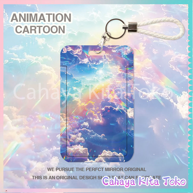 

ID CARD HOLDER/SARUNG KARTU/pesanan Hadiah Khusus/SUPPORT HARGA GROSIR/Langit dengan awan-awan berwarna-warni indah