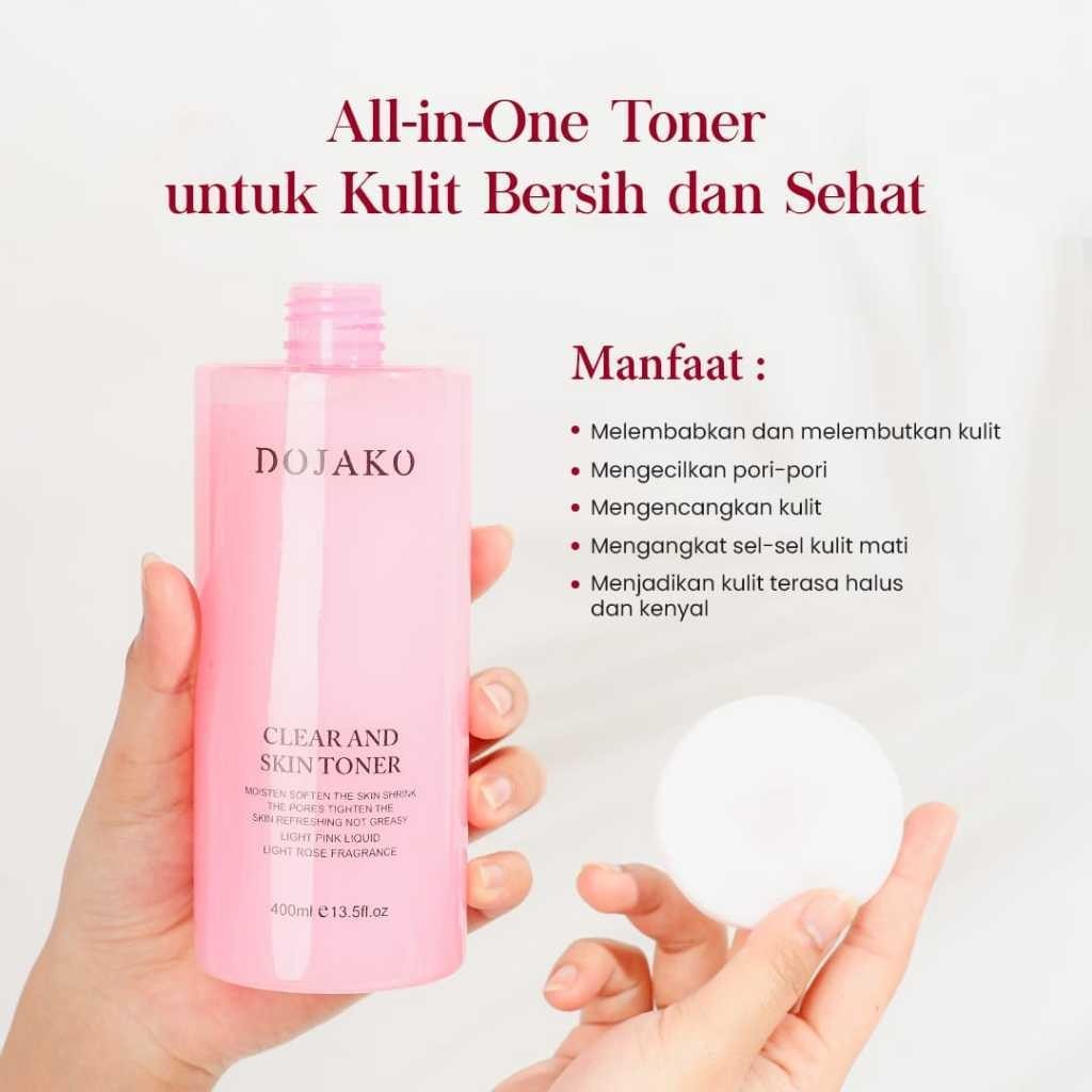 (FREE GIFT) DOJAKO CLEAR AND SKIN TONER 400 ML 100ML