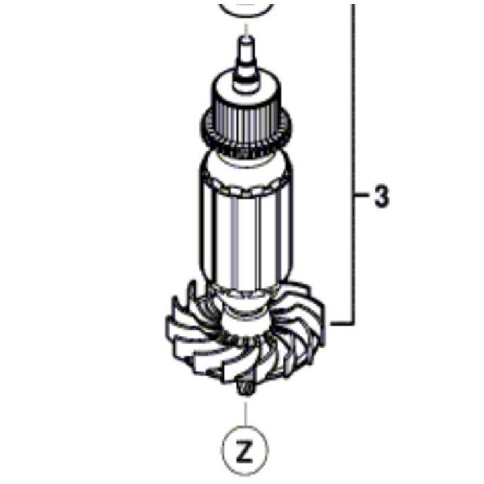 TERMURAH 1619PB3666 BOSCH ARMATURE GBM 50-2/ SPARE PART BOSCH
