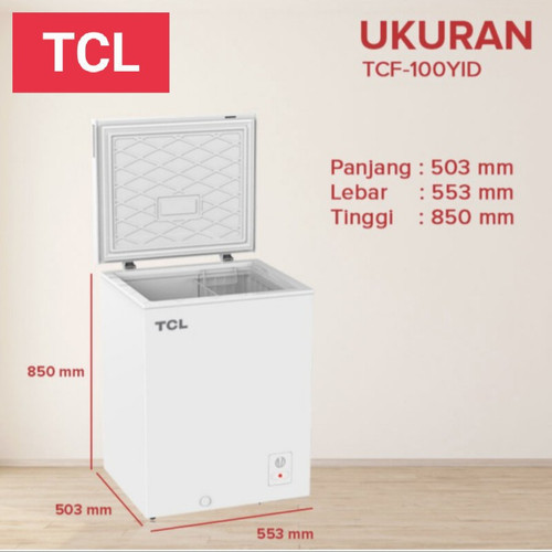 TCL CHEST FREEZER 100L TCF-100YID 100 YID