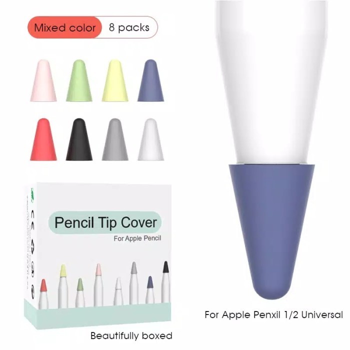 

[BIG SALE] Stylus Pen Nib Cover For Apple Pencil 1 2 Generation NIB Silicone Case - Mix