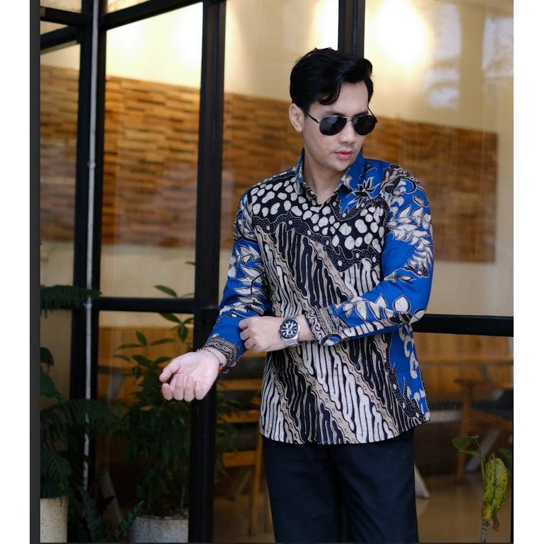 Kemeja Batik MARMER Solo Ombak Parang dan Batik Modern Lengan Panjang - Pilihan Terbaik dengan Nuans