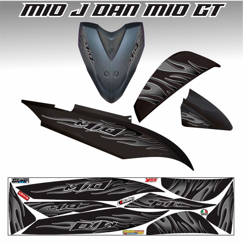 STIKER MOTOR STRIPING VARIASI STIKER MIO J STRIPING VARIASI MOTOR MIO J / MIO GT STIKER STRIPING