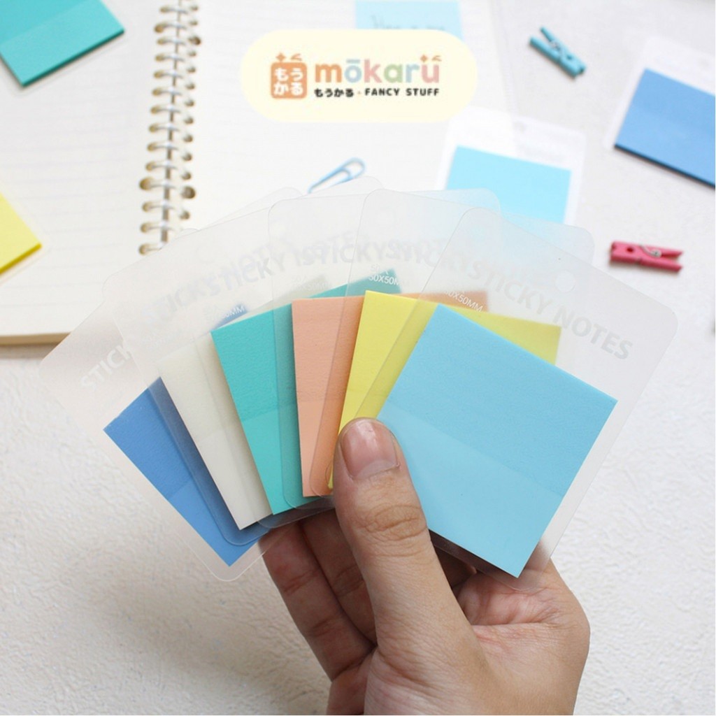 

A Colorful Square See-Through Sticky Notes Memo Tempel Transparan Warna