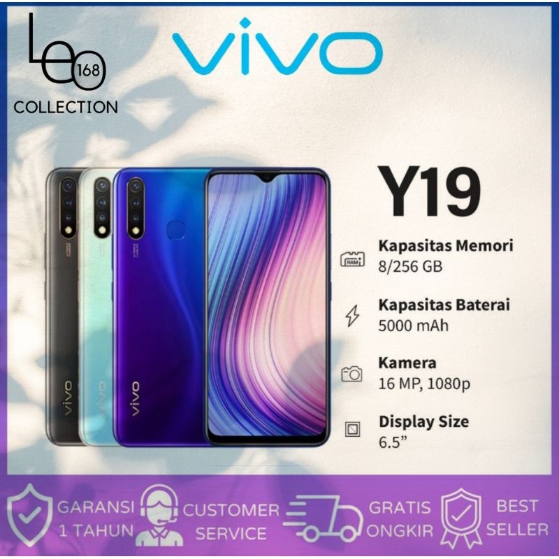 HP Murah VIVO Y19 RAM8/ROM256GB 6.53 inch kamera belakang tiga  VIVO HP