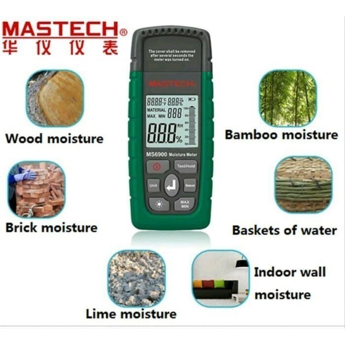 Concrete Wood Moisture Meter Mastech MS6900 Beton Kayu Semen MC Tester