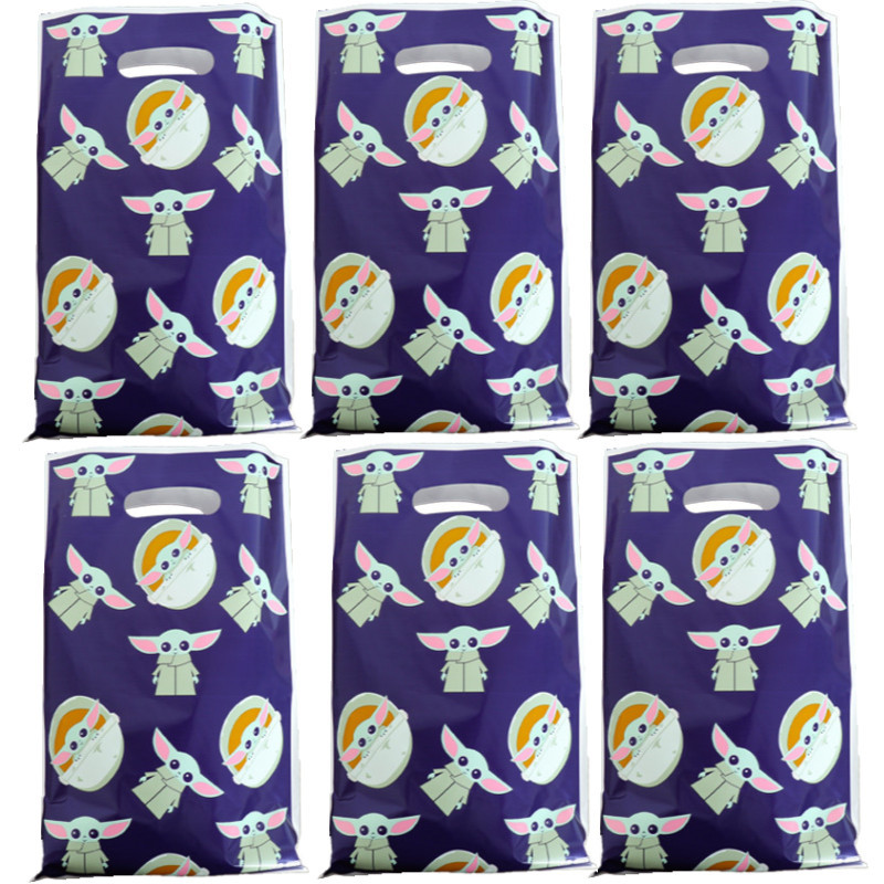 

10/50Pcs Baby Yoda Candy Bag Handle Gift Bags Themed Birthday Party Decoration Snack Loot Package Festival Party Favor Kids