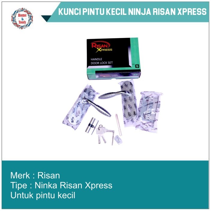 Kunci Pintu Kecil Ninja Risan Xpress/Kunci Pintu Set/Door Lock Set/Handle Lock Set/Kunci pintu Risan