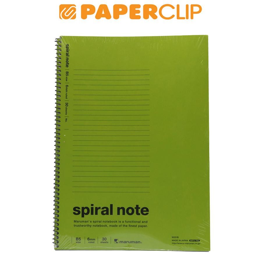 

NOTEBOOK B5 MARUMAN SPIRAL NOTE N551B GREEN