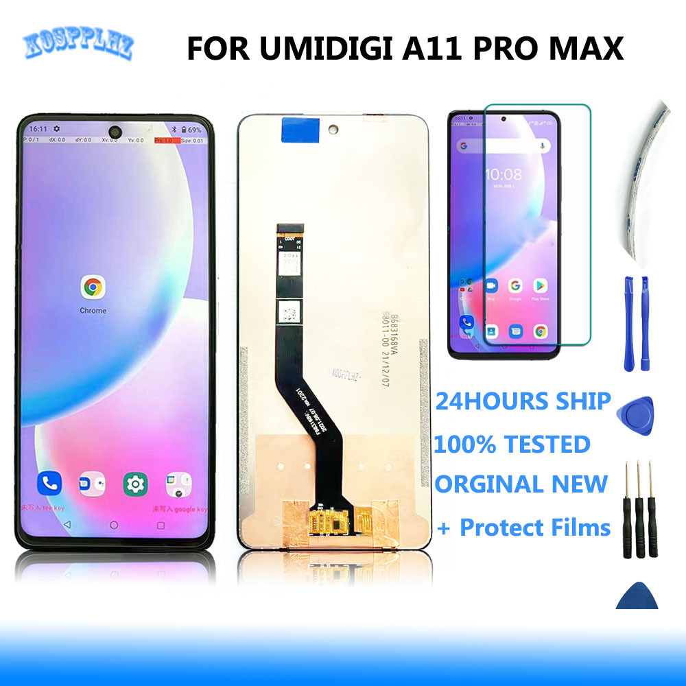 Original For UMIDIGI A11 Pro Max LCD Display Touch Screen Assembly Replacement Work Well For Umidigi