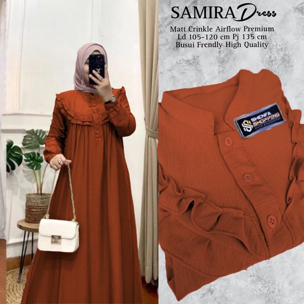Gamis Lebaran Murah / GAMIS CRINKLE AIRFLOW TERBARU 2024 / GAMIS CRINKLE LD 120