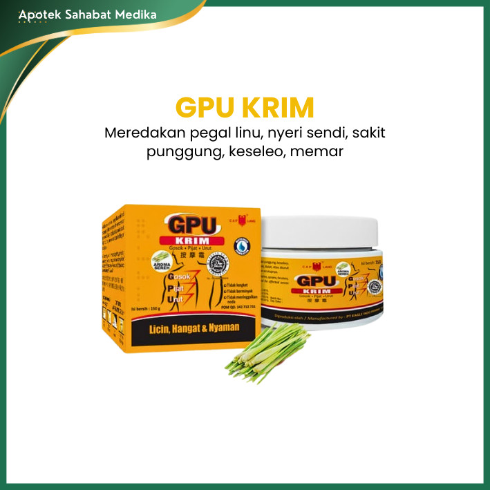 GPU Krim - 150 gram Balsem Gosok Pijat Urut