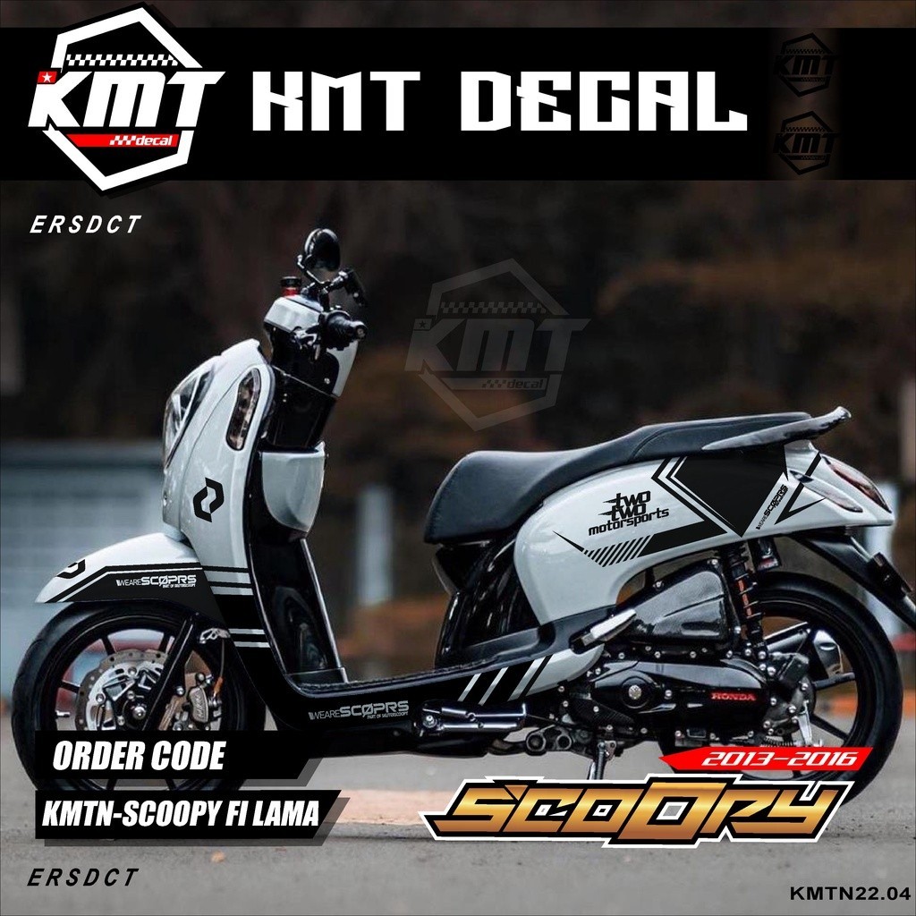 (BISA COD) Decal Scoopy full body Full Blok Skuter Scoopy - Dekal Sticker Scoopy Fi 2013 2014 2015 2