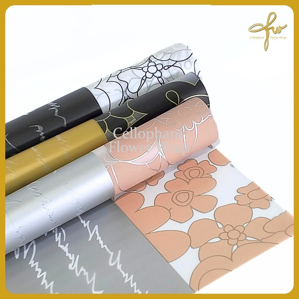 

Kertas Buket Flower Printed Cellophane Flower Wrapping