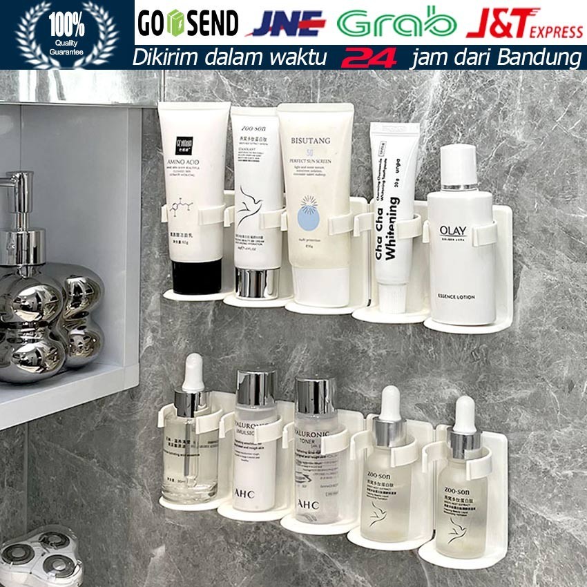 Rak Botol Serbaguna / Tempat Alat Botol Skincare / Rak Gantung Tempel dinding