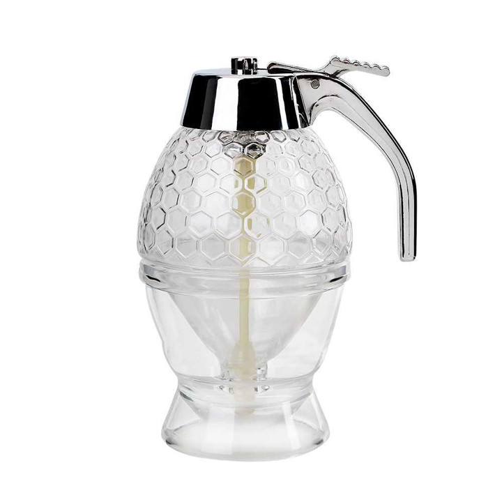 Honey Dispenser Jar Botol Madu Sirup Serbaguna 200 ml H1742 Tempat Bumbu Dapur Set Aesthetic Kotak B