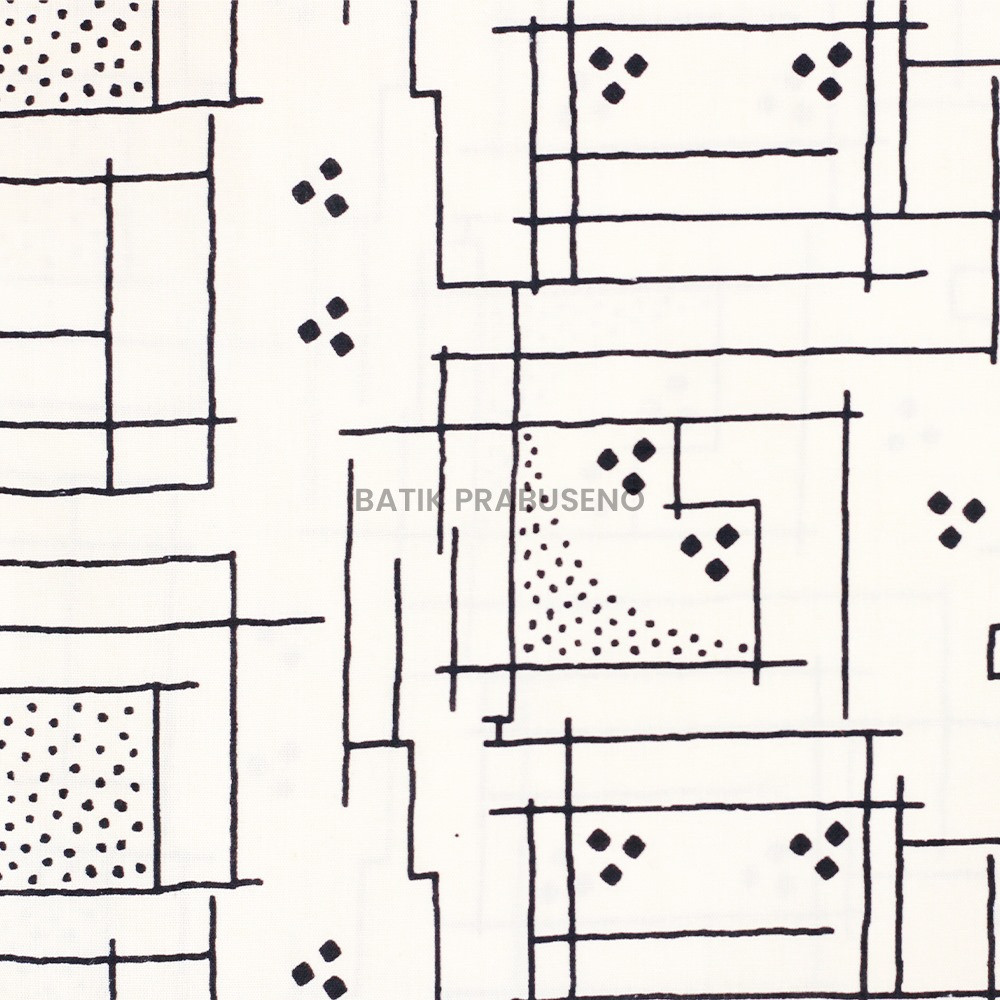 Batik Prabuseno Kain Batik Print  Sketsa Putih Seri Kalanata Meteran Premium  Kekinian Aesthetic Cou