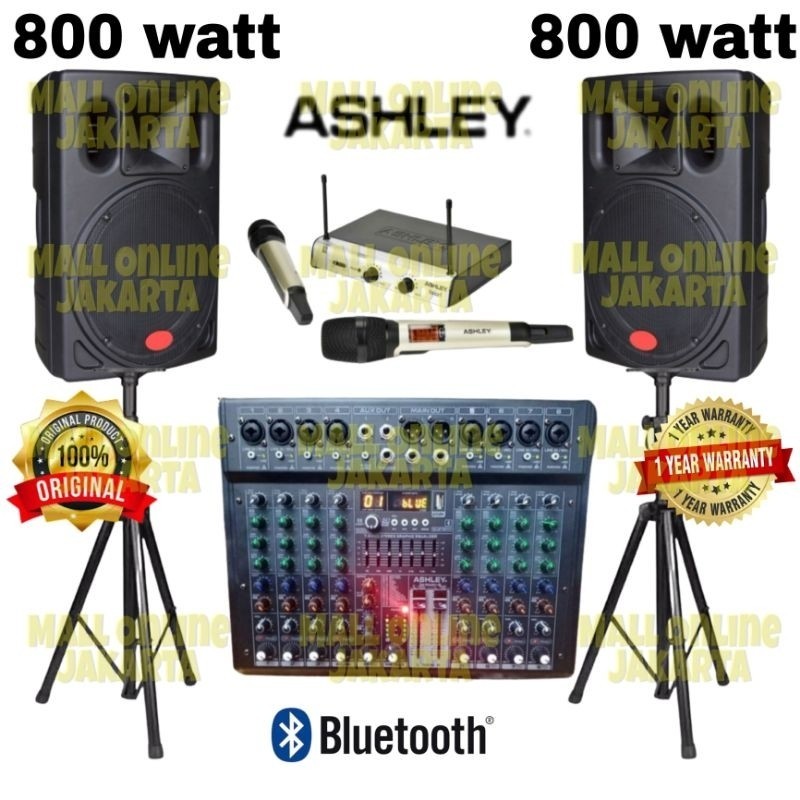 Paket Speaker aktif 15 inch 800 watt sound system outdoor ashley Ori