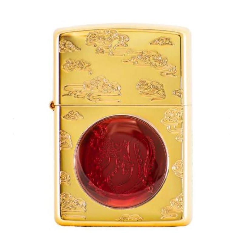 ZIPPO CZA-3-27A YEAR OF DRAGON ASIA LIMITED EDITION FOR 2024  - GOLD PLATE FINISH