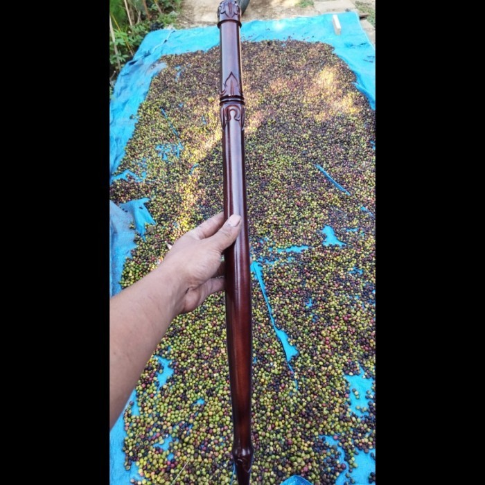 lendean tombak 60cm motif ukir coret