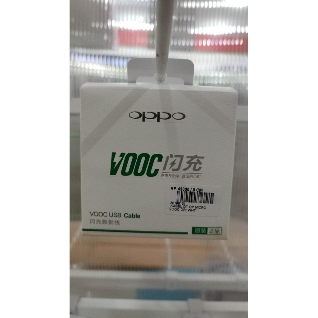 KABEL DATA MICRO OPPO VOOC ORI WHITE